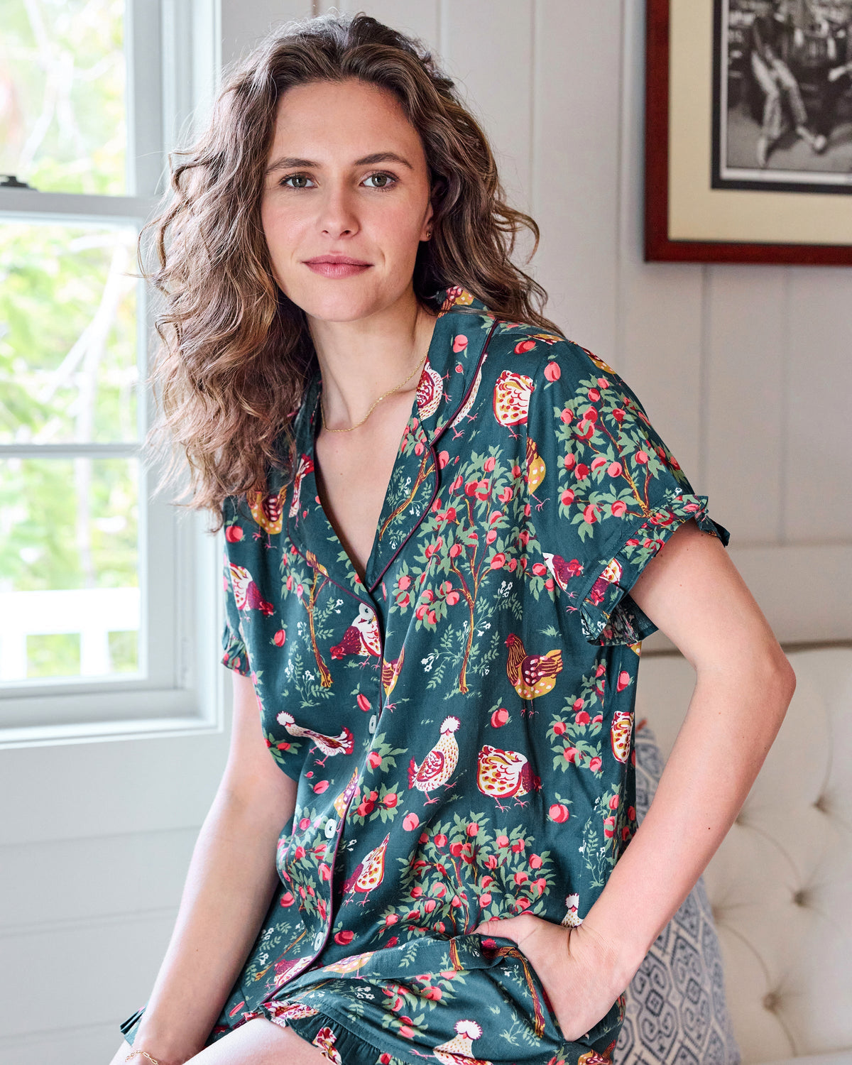 Hen House Shorts Set - Navy