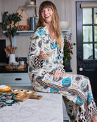 Champagne & Caviar - Checkered PJ Set - Pearl