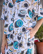 Champagne & Caviar 3/4 Sleeve PJ set - Pearl