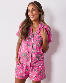 Hen House Shorts Set - Rose Pop