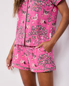 Hen House Shorts Set - Rose Pop
