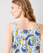 Champagne & Caviar Back To Bed Shorts Set - Pale Blue