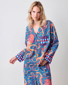 Octopus Isle - Checkered PJ Set - Periwinkle