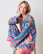 Octopus Isle - Checkered PJ Set - Periwinkle