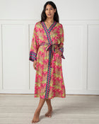 Bagheera Checkered Robe - Hot Pink