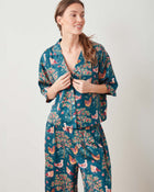 Hen House 3/4 Sleeve PJ set  - Navy