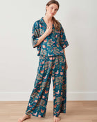 Hen House 3/4 Sleeve PJ set  - Navy