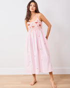 Hen House Embroidered Nightie - Ballet Pink