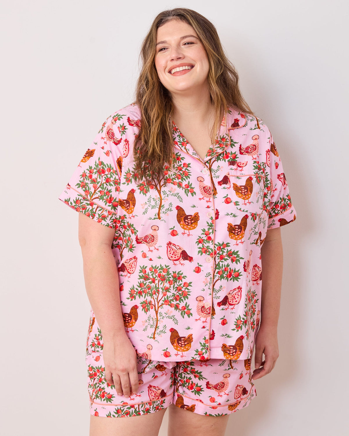 Hen House Shorts Set - Ballet Pink