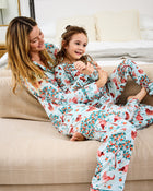 Hen House PJ Set - Soft Blue