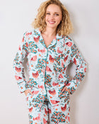 Hen House PJ Set - Soft Blue