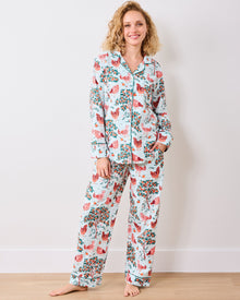 Hen House PJ Set - Soft Blue
