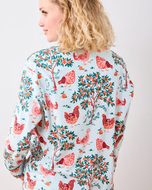 Hen House PJ Set - Soft Blue
