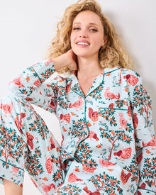 Hen House PJ Set - Soft Blue