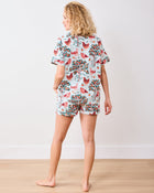 Hen House Shorts Set - Soft Blue