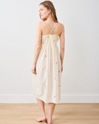 Sweet Bee Embroidered Nightie - Cream