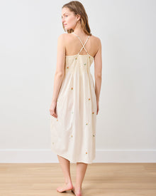 Sweet Bee Embroidered Nightie - Cream