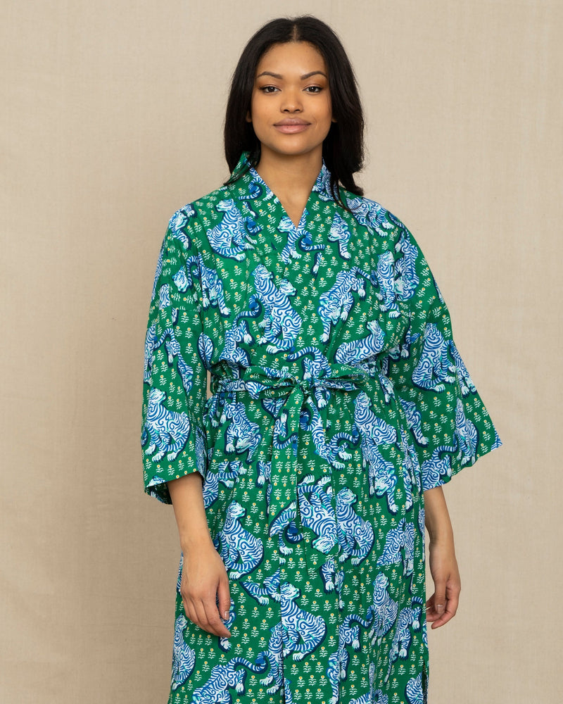 Tiger Queen Robe - Jade