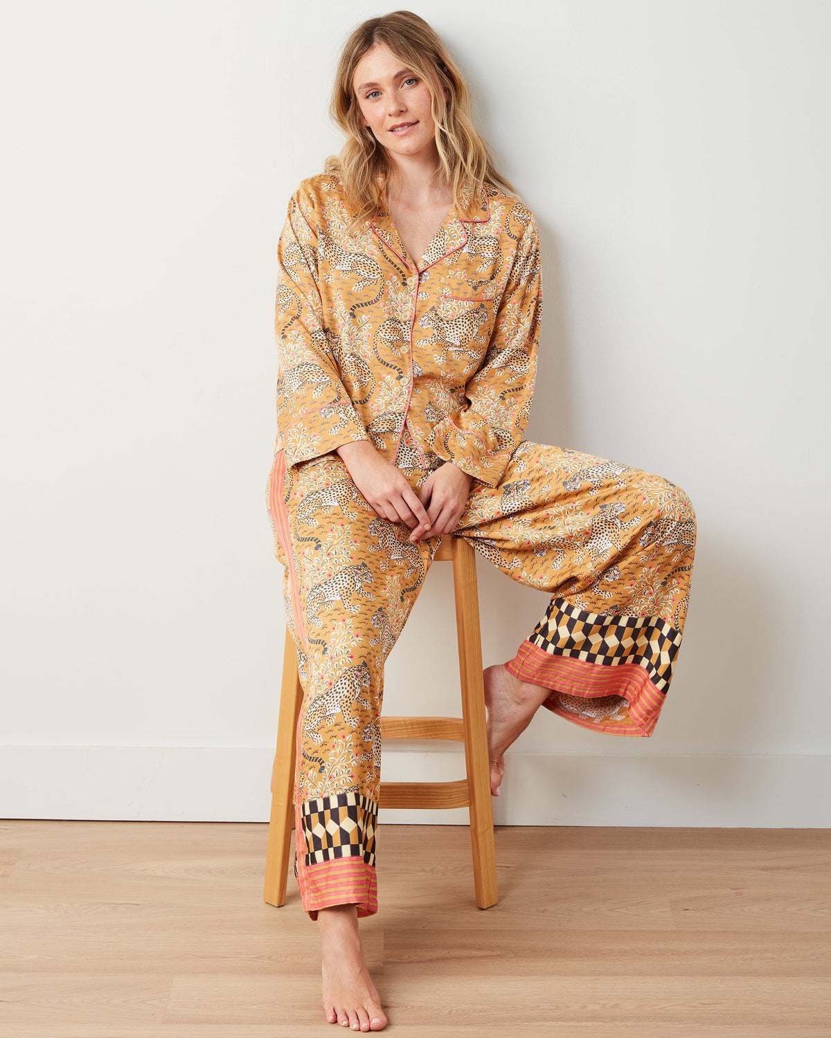 Bagheera - Checkered PJ Set - Tobacco