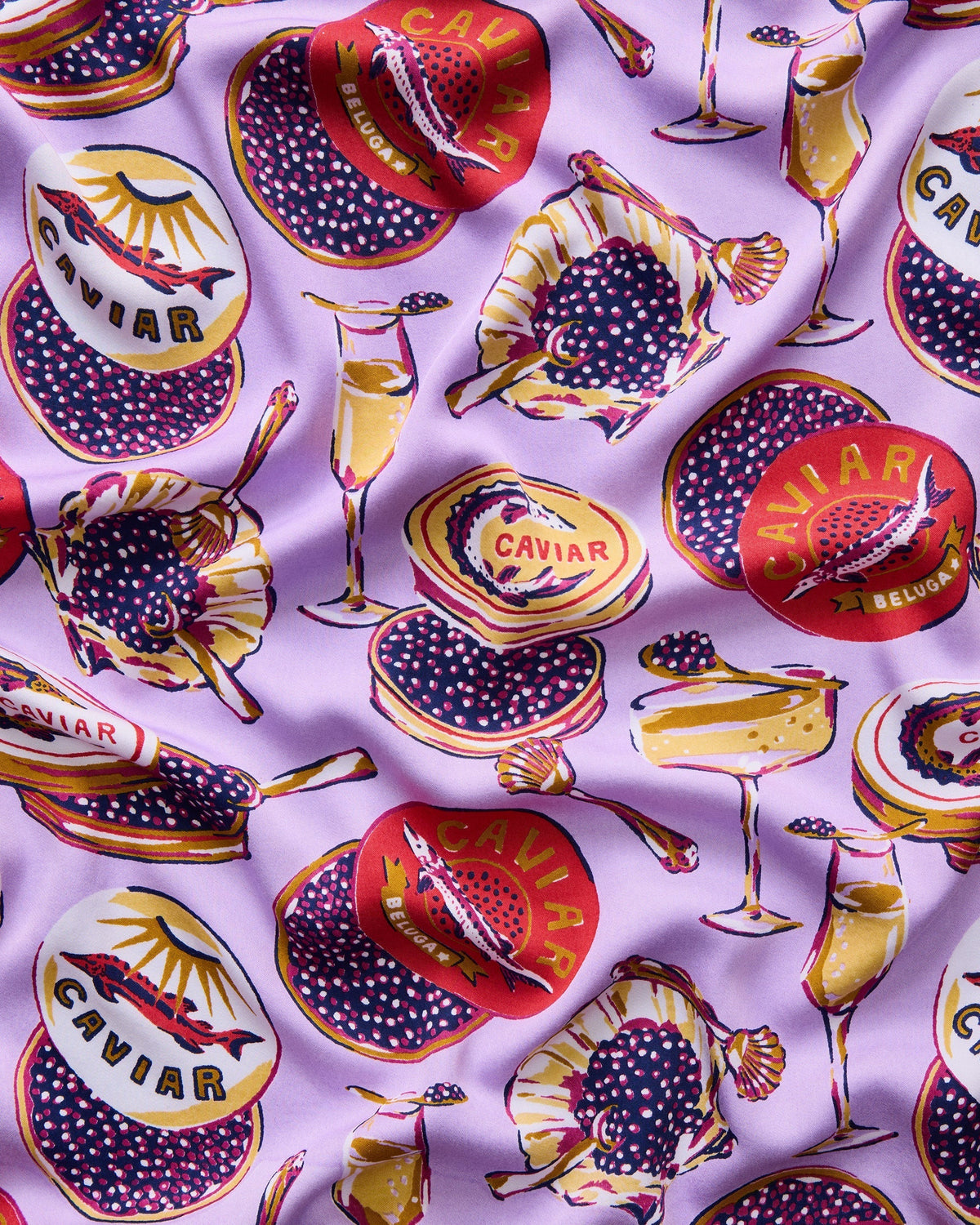 Champagne & Caviar - Checkered PJ Set - Lavender Spritz